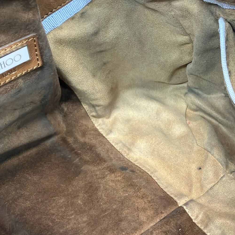 Jimmy Choo Tote Bag Light Brown Leather Suede - Picture 16 of 16